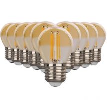Juego de 10 bombillas led E27 4W G45 Eq 40W ambree
