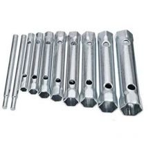 Juego de 10 llaves tubulares de 6 a 22 mm, llaves tubulares, llaves para bujías, para atornillar bujías, para desmontar y montar grifos y
