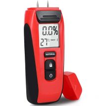 Detector de humedad para diversos materiales (135 x 50 x 31 mm), comprobador de humedad con pantalla LED y 2 pines, higrómetro digital portátil que