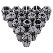 Dpzo - Juego de 15 pinzas de sujeción ER20 de acero con resorte para máquina de grabado cnc y herramienta de torno de fresado de 1 a 13 mm