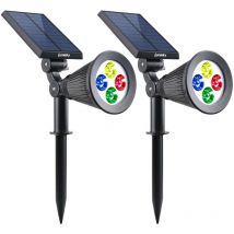 Lote de 2 focos solares proyector 100LM spiky C34