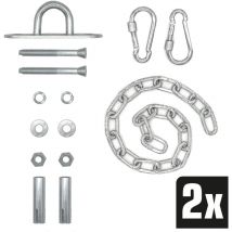 No Brand - Juego de 2 50cm Cadena de Silla Colgante 230kg Gancho Suspensión Columpio