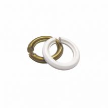 Juego de 2 aros pantalla B22/E14 tibelec, plástico, dorado y blanco tibelec