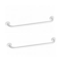 Pellet - Juego de 2 barras de soporte rectas pmr Essentiel acero epoxi 60 cm blanco