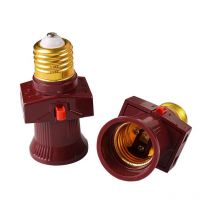 Juego de 2 casquillos roscados E27 con interruptor 6A, 250V [Clase energética A] [Clase energética A]