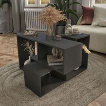 [en.casa] - Juego de 2 elementos modulares Hustersurd 92x54x30 cm Antracita