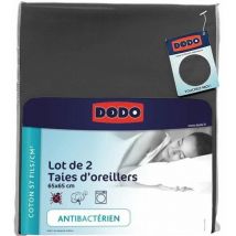 Funda de almohada dodo 2 unidades blanco antracita 65 x 65 cm