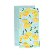 Tognana - Juego de 2 paños de cocina de algodón amarillo 45x70 cm