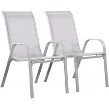 Habitat Et Jardin - Juego de 2 sillas jardín Textileno 'Cordoba' - Phoenix - Gris claro