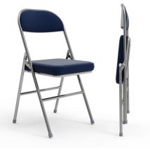 Chleby - Juego de 2 Sillas plegables Acolchada con respaldo