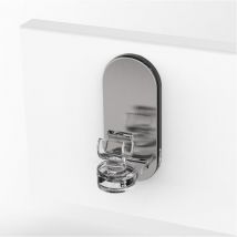 Juego de 2 soportes sin taladrar barra de cristal Ventana pequeña, 8 mm transparente Centrale Brico