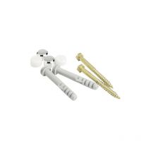 Blanc Habitat - Juego de 2 anclajes de clip para fijación de wc, L.9 x H.8 cm somatherm for you