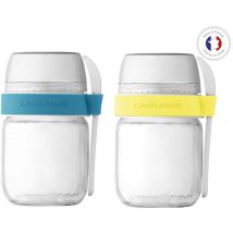 Lagrange - juego de 2 tarros de vidrio para yogur - 440401