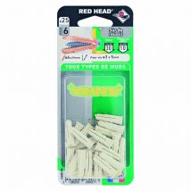 Red Head - Juego de 25 anclajes de expansión Grapex Diam.6 x L.25 mm