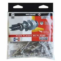 Red Head - Juego de 25 tacos y tornillos vix Diam.12 x L.30 mm