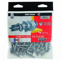 Red Head - Juego de 25 tacos y tornillos vix Diam.12 x L.30 mm