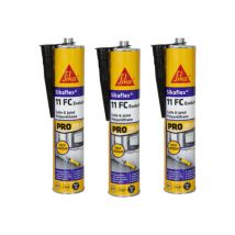 Sika - Juego de 3 adhesivos flex 11 fc+ Evolution - Negro - 300ml