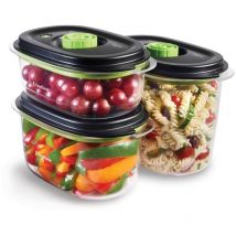 Foodsaver - Pack de 3 recipientes de envasado al vacío New Fresh Container 0,7+1,2+1,7L FFC026X