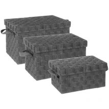 Five - Caja rectangular gris oscuro x 3 - 5