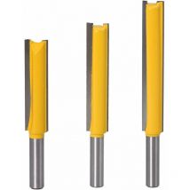 Ayyqh - shining house 3 piezas de fresas extralargas con vástago de 8 mm, cuchilla recta de doble filo, cuchilla de corte extendida, cabezal de corte