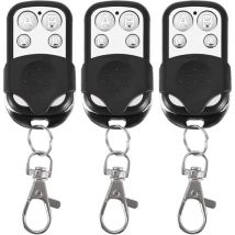 Juego de 3 mandos a distancia universales para puertas automáticas, frecuencia 433,92 MHz, código fijo, 4 botones para controlar hasta 4 puertas