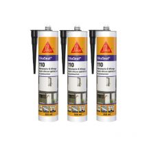Sika - Juego de 3 selladores de silicona Seal 110 para ventanas y acristalamientos - Negro - 300ml