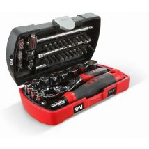Juego de 39 llaves de vaso y accesorios + alicates multiusos Sam Outillage pocket-rj