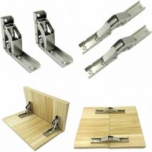 Juego de 4 bisagras de 90 grados: bisagras ajustables para puertas de gabinetes y muebles, ocultas, superiores e insertables