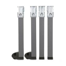Dormidan - Juego de 4 patas de 30cm con ruedas para somier, tubo 30x30mm, con abrazadera