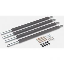 Red de seguridad para cama elástica, 180 a 250cm, Kit de 4 postes inferiores, 95x11x11 cm