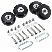 Gabrielle - Juego de 4 ruedas giratorias de goma de repuesto para maleta, 45 x 18 mm