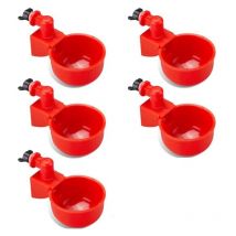 Coocheer - Juego de 5 bebederos automáticos para aves de corral: para pollos, patos, gansos, pavos y palomas