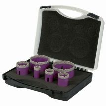 Sidamo - Juego de 6 brocas de diamante en seco M14 Ø22/30/35/42/68/76 mm - 11101450