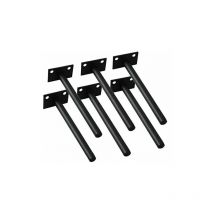 Alovez - Juego de 6 soportes de montaje para estantes flotantes de madera (6 pulgadas)