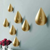 Tigrezy - Juego de 7 percheros creativos con forma de gota de agua para colgar en la pared, decoración moderna para bolsos, sombreros, ropa y llaves