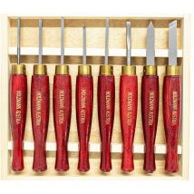 Holzmann - juego de 8 micro gubias para torno madera HM8TLG