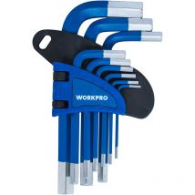 Juego de 9 llaves Allen (métrico) Workpro