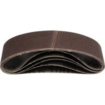 Juego de bandas de lija, marca YATO, modelo YT-83230, ideal para lijado de madera y metal, dimensiones 75x533 mm, grano 80, paquete de 5 piezas, alta