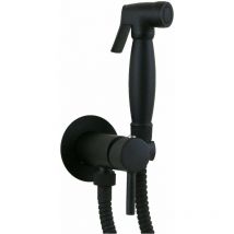 Pollini Acqua Design - Juego de bidé con mezclador y ducha en latón acabado negro mate D09181203NO Negro mate