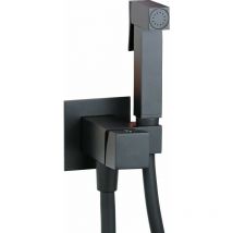 Paffoni - Juego de bidé empotrado cuadrado negro mate ZDUP112NO Negro mate