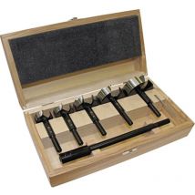 Juego de brocas Forstner Black Shark 6 piezas D.35.40.50.60.68 mm + HERRAMIENTAS FISCH extendidas