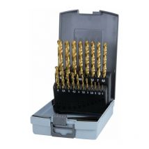 Juego de brocas helicoidales DIN 338 TypeN D.1-13x0.5mm HSS TiN 25 piezas Ku.-Kass.RUKO