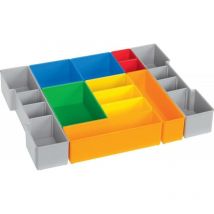 Sortimo - Juego de cajitas Insertaables l-boxx 102 - 2x U3, gris con 6 poredes separadoras, 2x A3 rojo, 3x B3 amarillo, 2x C3 azul, 1x D3 verde, 2x