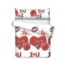 Minkurow - Juego de cama con estampado de dibujos animados, súper suave, incluye sábana, funda de edredón y funda de almohada Multicolor 19,135