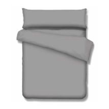 Juego de cama de tres piezas 100% algodón, tejido suave antideslizante y lavable, color gris, 180