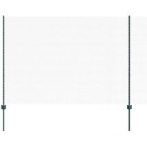 Postes de Cerca 11 pcs U-Channel Verde 160 cm Acero Vidaxl
