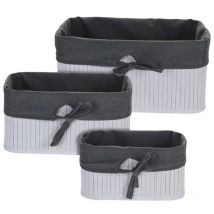 Zolginah - Juego de cestas de almacenamiento de bambú de 3 piezas - para baño y cocina