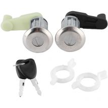 Ineasicer - Juego de cilindros de cerradura de puerta, par, con llave 7701468981, apto para Megane i Scenic i Clio ii Thalia
