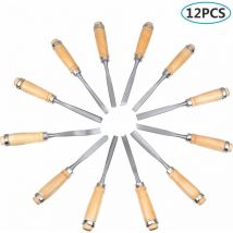 Ousudela - Ahlsen Juego de cinceles de mano de madera tallada, herramienta de cepillado de carpintería 12 en 1