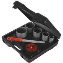 Juego de coronas perforadoras con polvo carburo de tungsteno, 8 pzas Ø33-83 mm